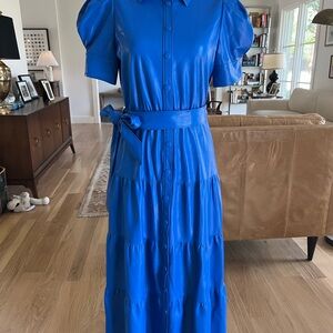 Alicia And Olivia Vegan Leather Blue Women's Dress